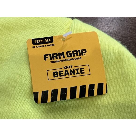 Firm Grip Mens Neon Green Knit Fleece Beanie Hat One Size Fits All NWT - Picture 3 of 10